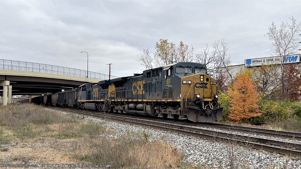 CSX 80 came with a load of coal just minutes later.